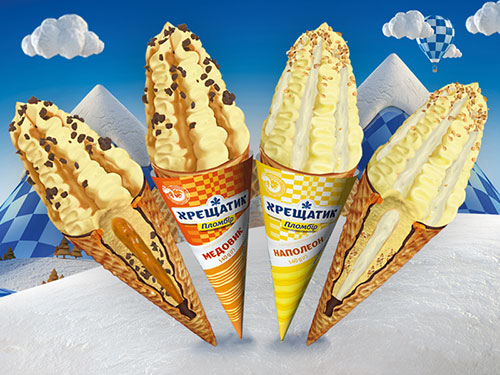 We are happy to introduce our novelty — the Kreshatik ice cream cones - News - Khladoprom Ice Cream Factory
